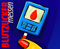 Schriftzug 'Gesunde Ernährung'. Abgebildet sind Pilze, Salate, Möhren, Radieschen, Kohlsorten und Paprika.